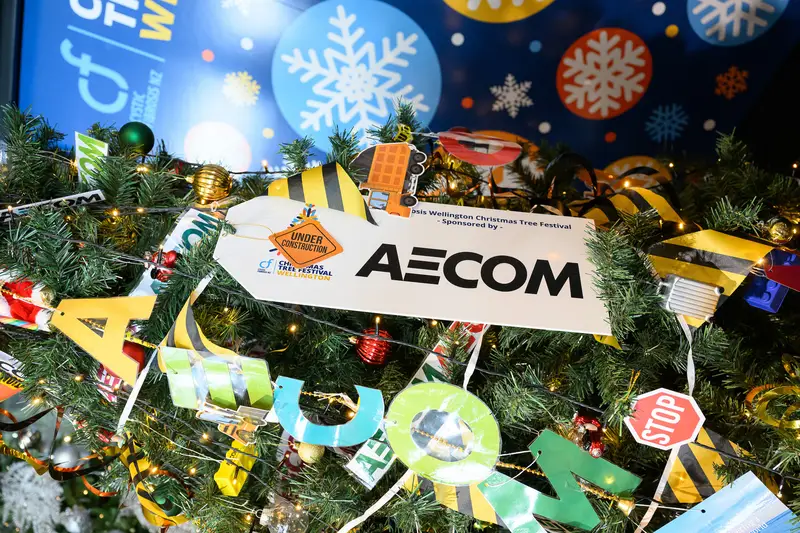 Detail photo of Aecom Christmas Tree in the Wellington Airport Christmas Tree Festival 2025