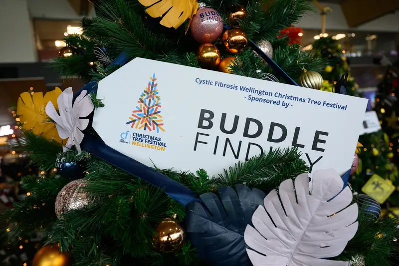 Detail photo of Buddle Findlay Christmas Tree in the Wellington Airport Christmas Tree Festival 2025