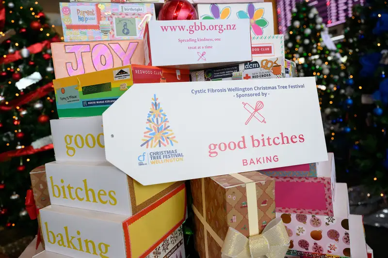 Detail photo of Good Bitches Baking Christmas Tree in the Wellington Airport Christmas Tree Festival 2025