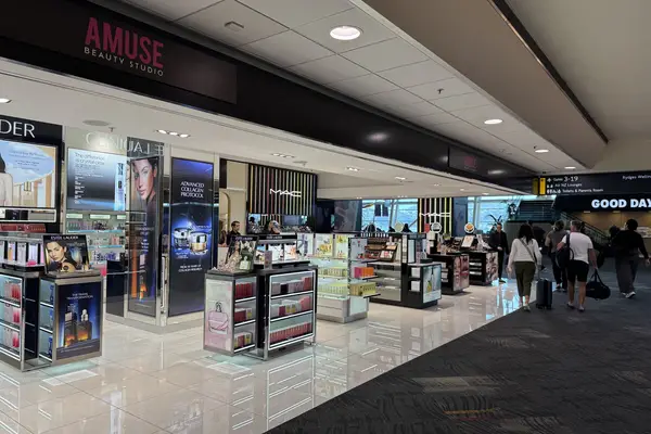 Beauty makeup application at Wellington airport
