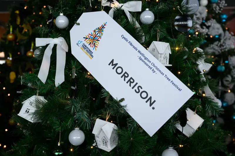 Detail photo of Morrison Christmas Tree in the Wellington Airport Christmas Tree Festival 2025