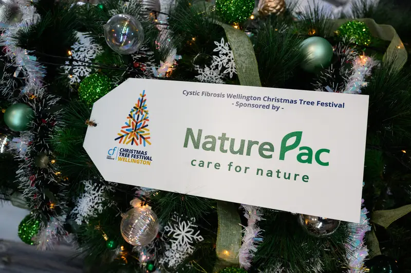Detail photo of Naturepac Christmas Tree in the Wellington Airport Christmas Tree Festival 2025