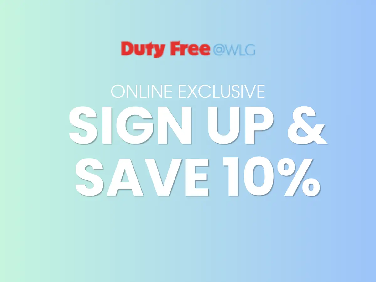 Sign Up & Save 10% at Duty Free @WLG