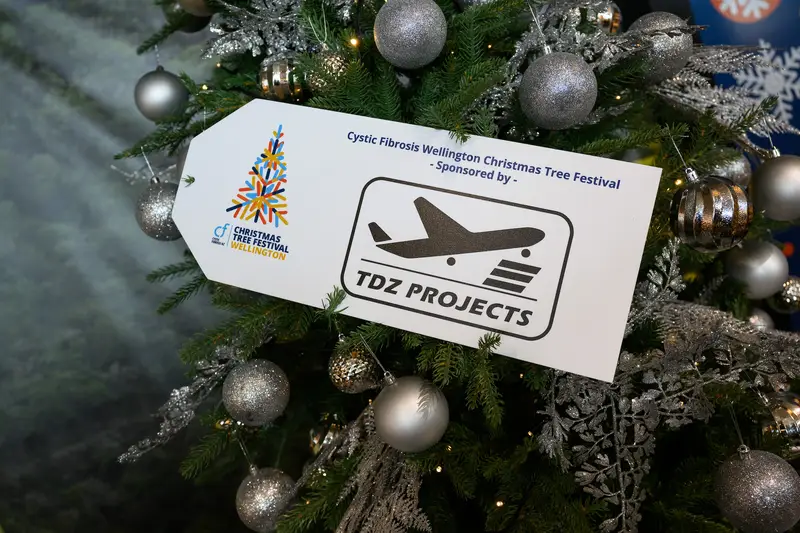 Detail photo of TDZ Projects Christmas Tree in the Wellington Airport Christmas Tree Festival 2025