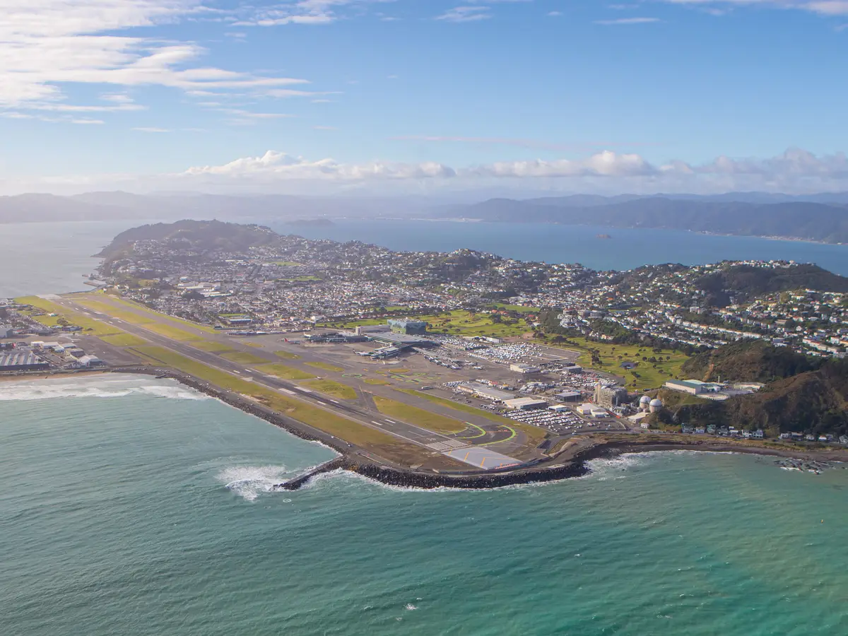 Wellington Airport aerial photo